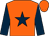 Orange, dark blue star and sleeves