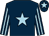 Dark blue, light blue star, striped sleeves and star on cap