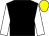 Black, white sleeves, yellow cap