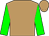 light brown, green sleeves