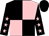 Black and pink (quartered), black sleeves, pink stars, black cap
