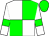 White body, green quartered, white arms, green armlets, green cap