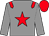 grey, red star, red epaulets, red cap