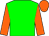 Green body, orange arms, orange cap