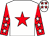 White, red star, red sleeves, white stars, white cap, red stars