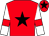 Red, black star, white sleeves, red armlets, red cap, black star