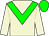 Beige body, big-green chevron, beige arms, big-green cap