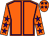 Orange, Purple seams, Orange sleeves, Purple stars, Orange cap, Purple stars