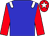 Blue body, white epaulettes, red arms, red cap, white star