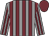 Grey body, garnet striped, grey arms, garnet striped, garnet cap