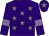 Purple, mauve stars, armlets and star on cap