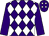Purple and white diamonds, purple sleeves