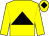 Yellow body, black triangle, yellow arms, yellow cap, black diamond