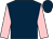 Dark blue, pink sleeves