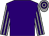 Purple, grey and purple striped sleeves, hooped cap