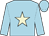 Light blue, beige star