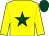 Yellow, dark green star, dark green cap