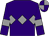 Purple, grey triple diamond and armlets, quartered cap