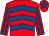 Red, royal blue chevrons, striped sleeves and star on cap