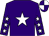 Purple, white star, purple sleeves, white stars, quartered cap