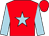 Red, light blue star and sleeves