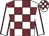 White body, garnet checked, white arms, garnet seams, white cap, garnet checked