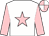 White, pink star, pink sleeves, quartered cap