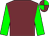 Garnet body, big-green arms, garnet cap, big-green quartered