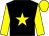 Black, yellow star, sleeves and cap