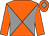 Orange body, grey diabolo, orange arms, orange cap, grey diamond