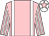 Pink, white braces, striped sleeves, white cap, pink star