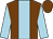 Chocolate, light blue stripe and sleeves