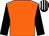 orange, black sleeves, black and white striped cap