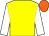 Yellow, White sleeves, Orange cap