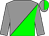 Grey and green halved diagonally, halved cap