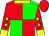 Red and green quartered, red sleeves, yellow stars, collar and cuffs, red cap