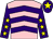 Pink, purple chevrons, purple sleeves, yellow stars, purple cap, yellow star