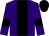 Purple, black stripe, armlets and cap