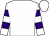 White, purple hooped sleeves