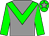 Grey body, big-green chevron, big-green arms, big-green cap, grey star