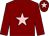 Maroon, pink star and star on cap