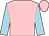 Pink, light blue sleeves, cap