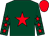 Dark green, red star, red stars on sleeves, red cap