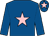 Royal blue, pink star and star on cap