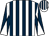 White and dark blue stripes, dark blue and white diabolo on sleeves