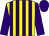 Yellow and purple stripes, purple sleeves and cap