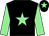 Black, light green star & sleeves, light green star on cap