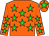 Orange, lime green stars, star on cap