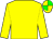 Yellow body, yellow arms, yellow cap, green quartered