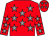 red, grey stars